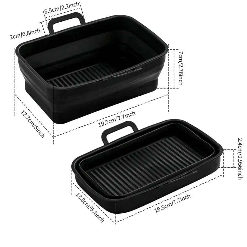 🔥Last Day Promotion 50% OFF🔥Foldable Air Fryer Silicone Baking Tray