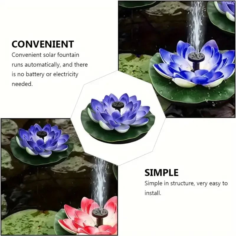 🔥Last Day Promotion 48% OFF-🎁-Lotus Shaped Solar Fountain Pond Decorative