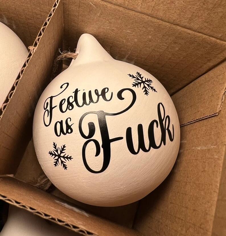 🎄 Early Christmas Sale 🎁Christmas Funny Offensive Bauble-Rude Baubles 1