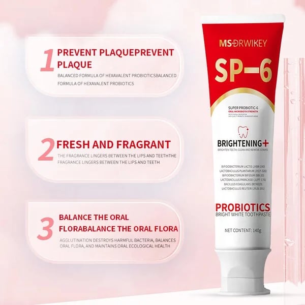 🔥Last Day Promotion 48% OFF-🎁-Super Probiotic-6 Toothpaste with 6 Probiotics