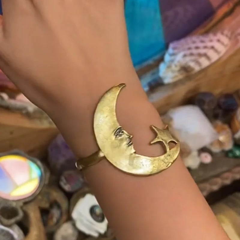 🎁TikTok Last Day Sale - 70% OFF🔥Star And Moon Pattern Open Bracelet