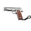 Bright Silver M1911 Model Keychain