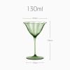 Vintage Green Flower Wine Glasses