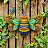 Iron Bee Art Sculpture Hanging Wall Decorations for Garden