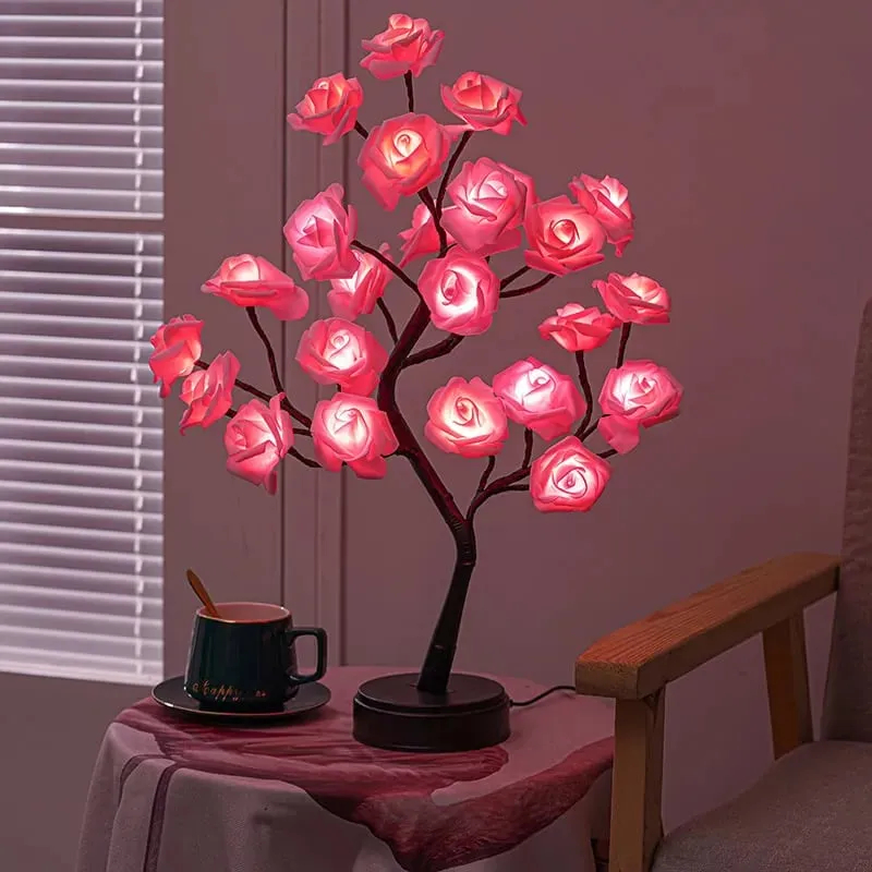 💥Official 10 Billion Subsidy💕Forever&Charming Rose Tree Fairy Lights | Sparkly Trees-Light Up Love