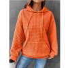 New Waffle Round Neck Long Sleeve Sweatshirt Solid Color Tops for Women