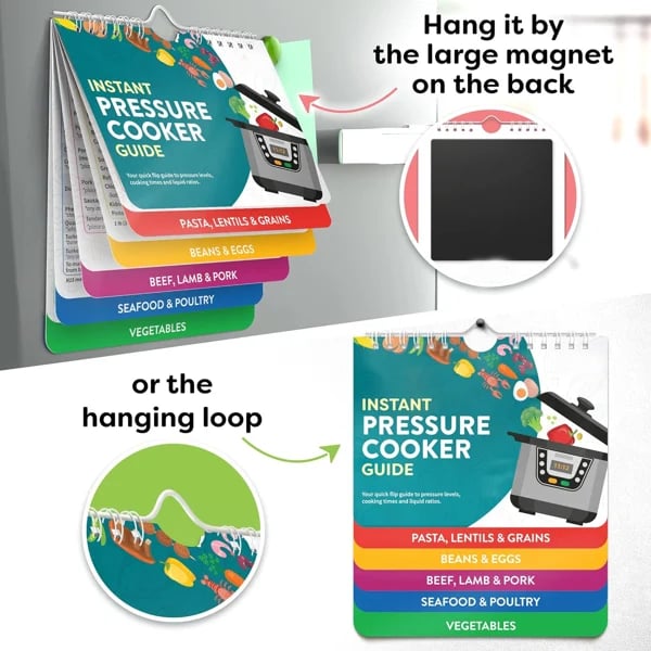 🔥Last Day Sale - 50% OFF💥Air Fryer Cheat Sheet Magnets Cooking Guide Booklet