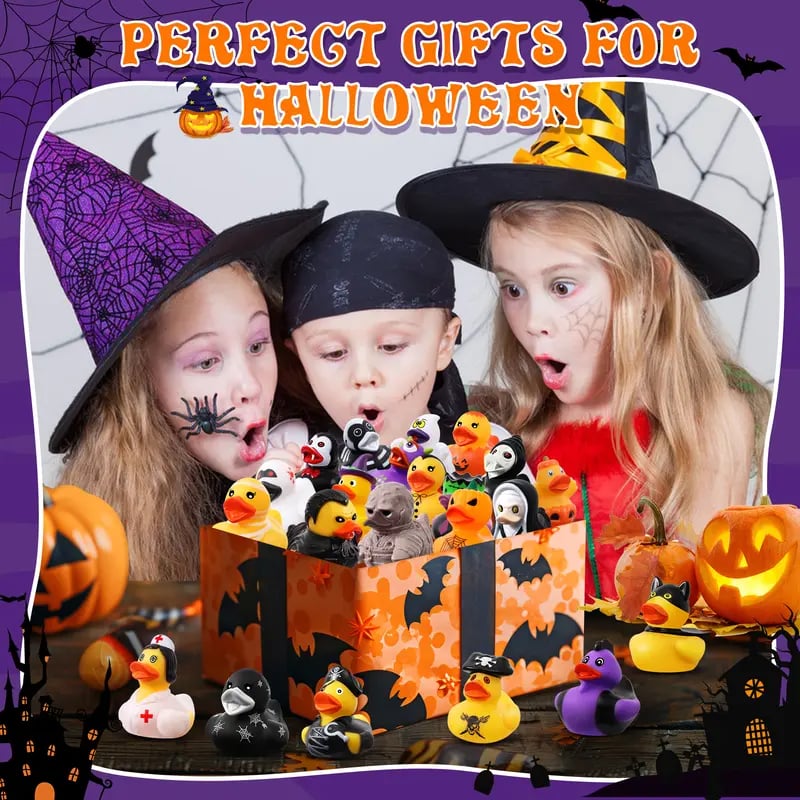 💥LAST DAY SALE 50% OFF💥24 Pcs Halloween Rubber Ducks in Bulk⚡BUY 2 FREE SHIPPING