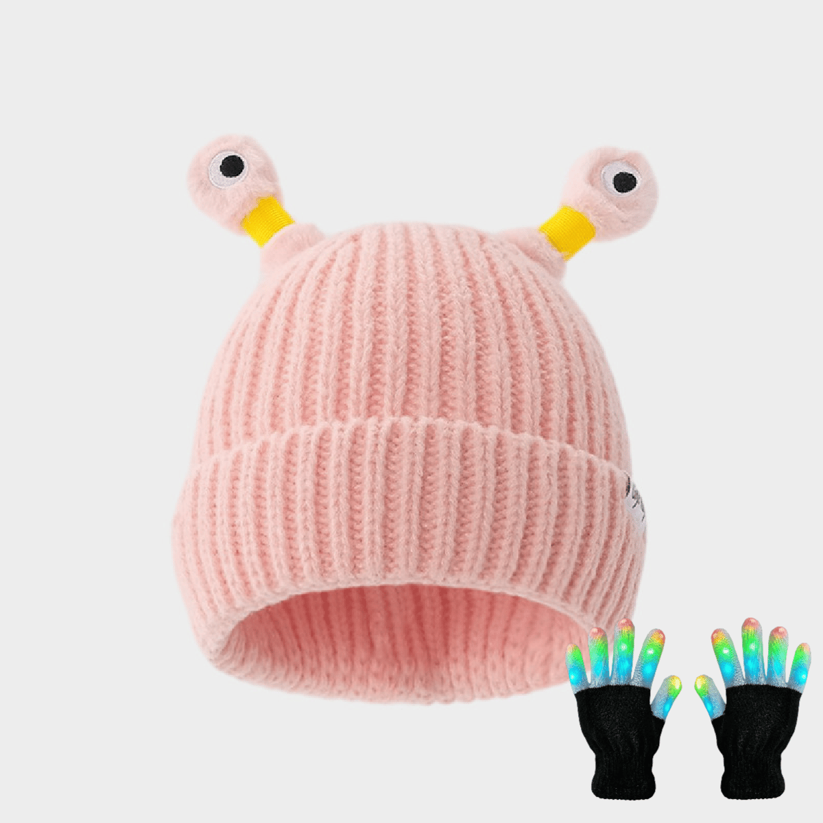 🎄Christmas Sale- 70% OFF🎁Winter Parent-Child Cute Glowing Little Monster Knit Hat