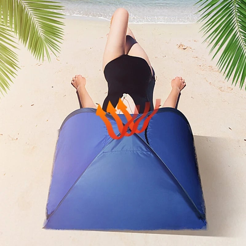 Pop-Up UV Sunshade Tent with Phone Holder