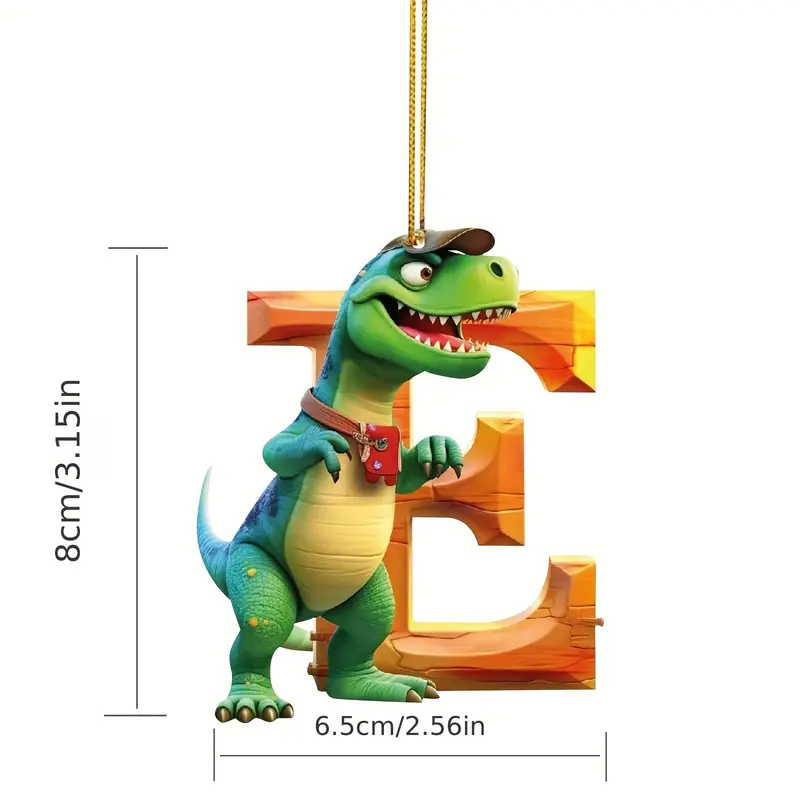 🔥Last Day Promotion - 70% OFF🎁🦖🦖Christmas Dinosaur Alphabet Ornaments🎁Customized By Your Choice Freely