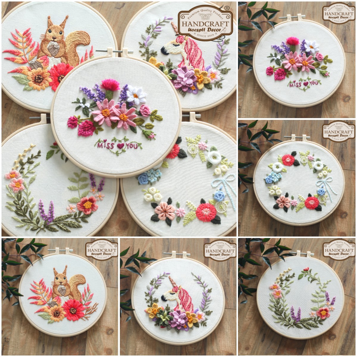 🔥Last day of exclusive discounts - Floral Wreath Embroidery Kit