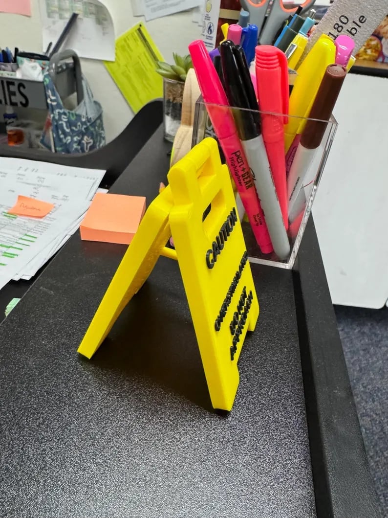 🚨Caution Overstimulated Desk Sign – Promote Calm and Awareness in Any Space! ✨