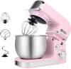 Kitchen in the box Stand Mixer,3.2Qt Small Electric Food Mixer,6 Speeds Portable Lightweight Kitchen Mixer for Daily Use with Egg Whisk,Dough Hook,Flat Beater (Blue)