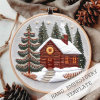 [New Style]🎁Autumn Winter Snowy Village Embroidery Craft Kit-👉[Allows beginners to easily create perfect projects.]