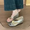 ✨ Metallic Medallion Wedge Sandals