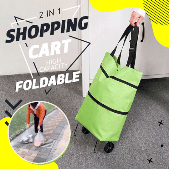(Last Day Promotion - 49% OFF) 2 In 1 Foldable Shopping Cart(BUY 2 FREE SHIPPING)