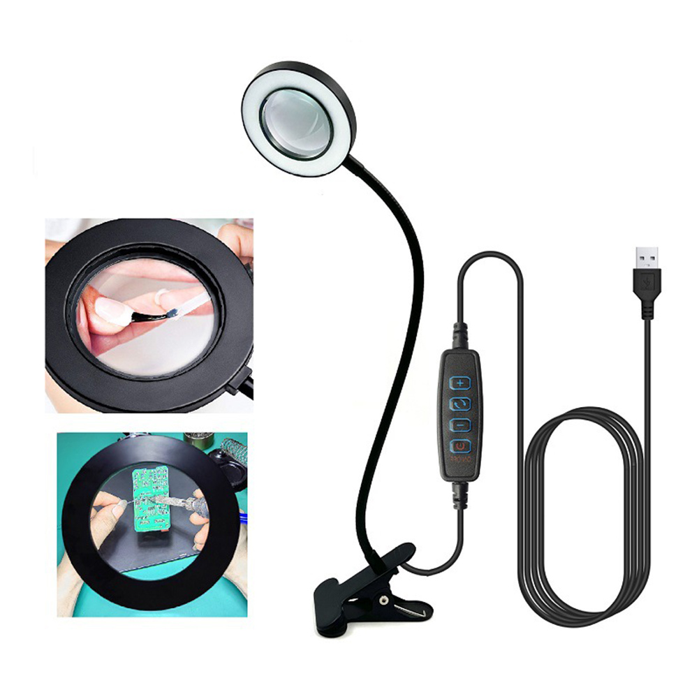 💥LAST DAY SALE 50% OFF💥Magnifying Glass Clip-On Desk Lamp⚡Buy 2 Free Shipping