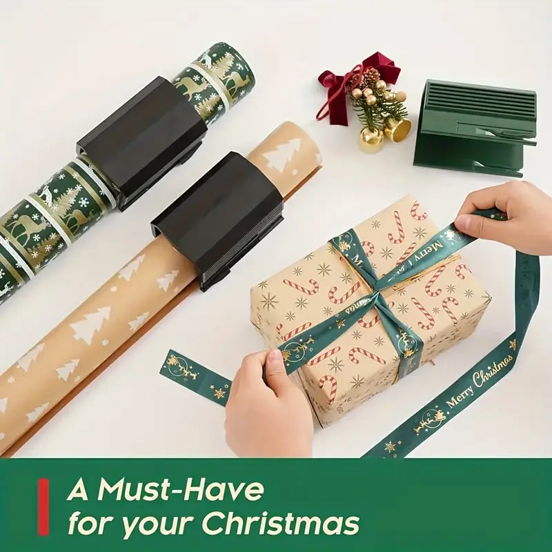 🎄🎁Wrapping Paper Cutter – Double Blades & Compact Design