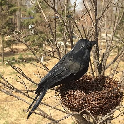 🔥Halloween Sale 60% OFF--Handmade Black Simulated Feathered Raven