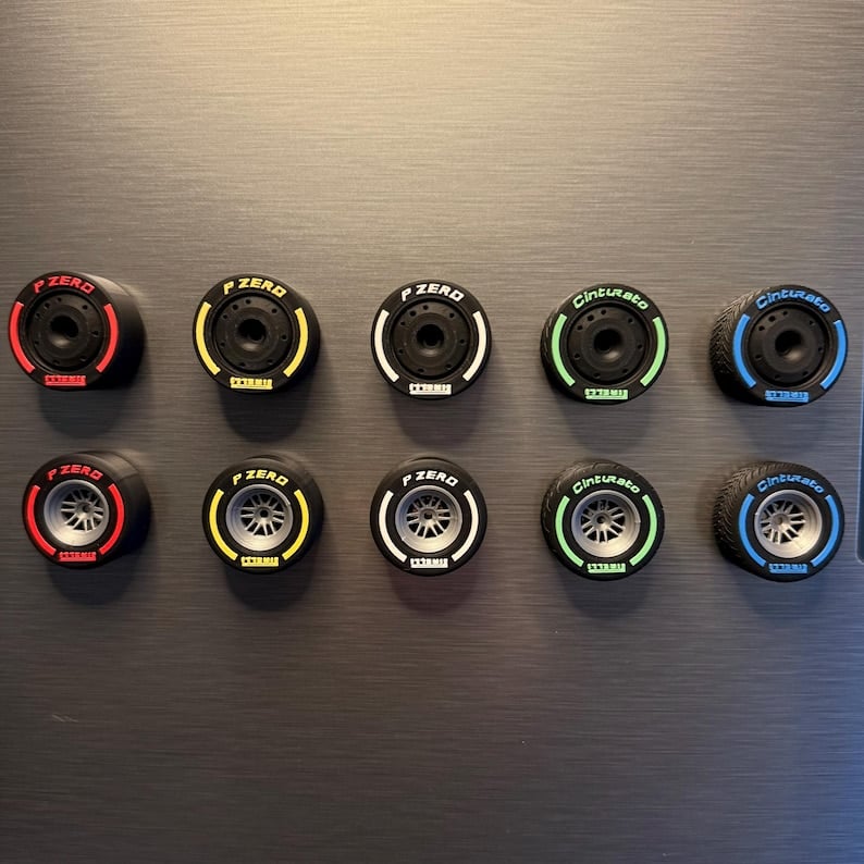 🎁TikTok Last Day Sale - 70% OFF✨Formula 1 Tire Fridge Magnets Full Set – 18” & 13” Replica F1 Tires