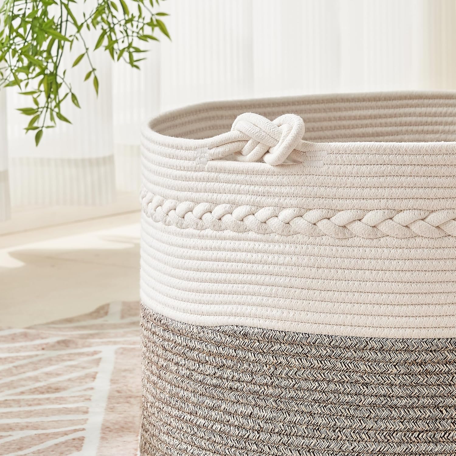 KAKAMAY Large Blanket Basket (20