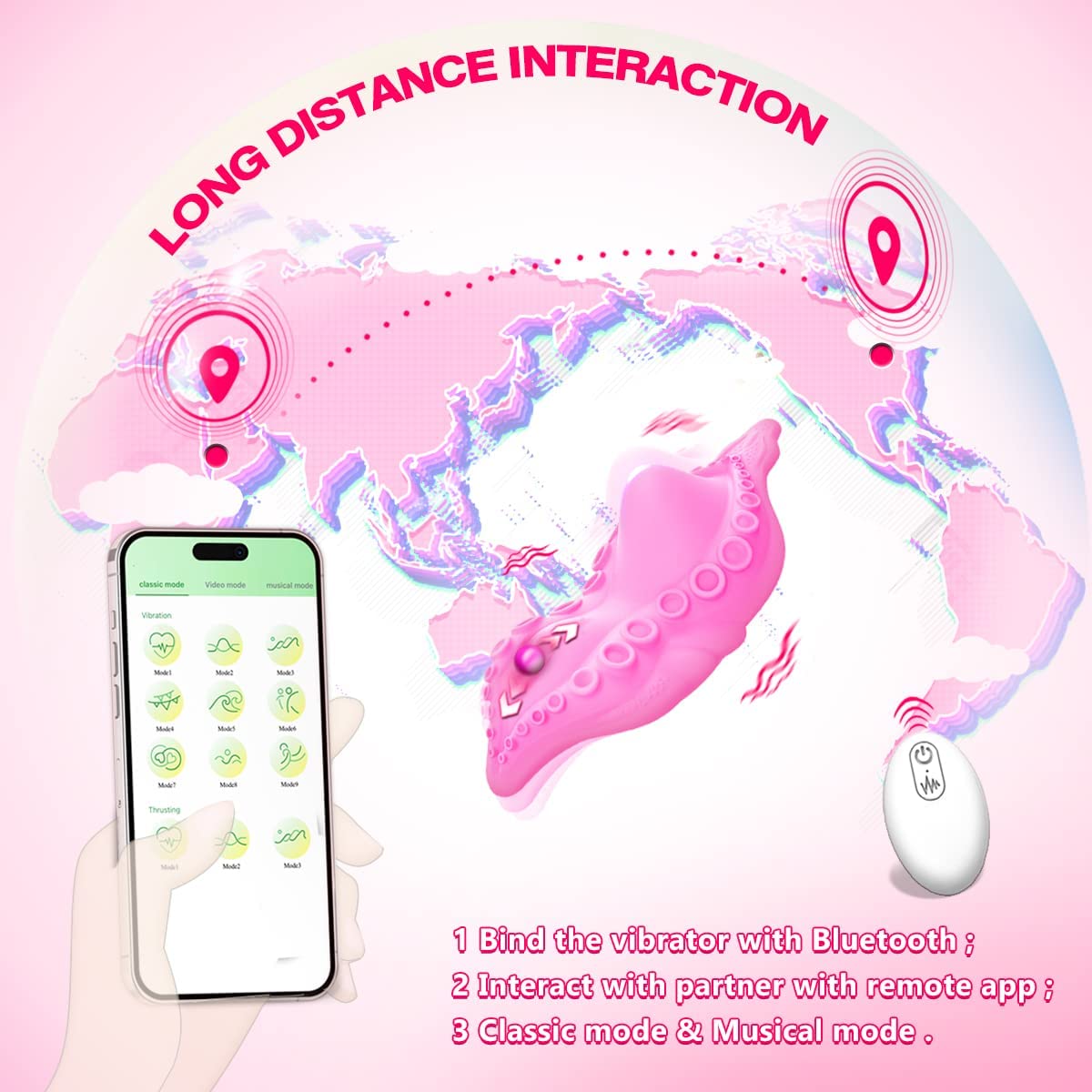 Lady Butterfly Vibrator Wearable Control Vibrating Egg Female Sex Toy -  WS-23100