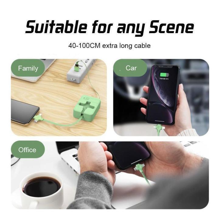 (🎄Christmas Hot Sale - 49% Off) 3-in-1 Data Cable Phone Stand - Buy 4 Get Extra 20% Off