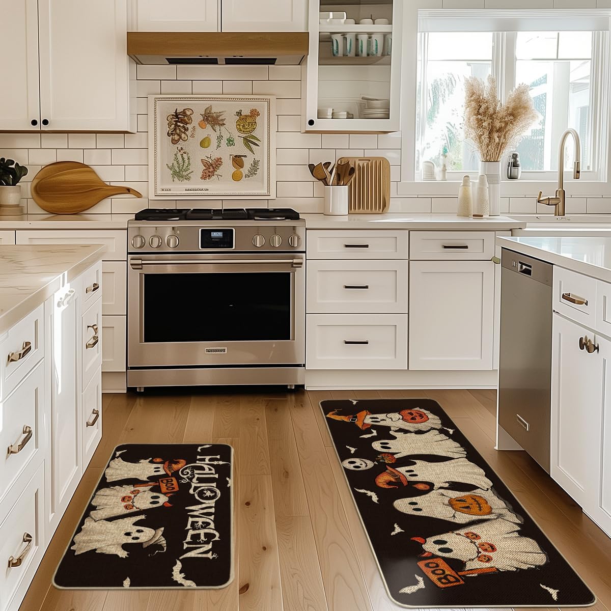 🎁TikTok Last Day Sale - 70% OFF🎉Halloween Kitchen Rugs Sets of 2🎃