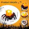💥LAST DAY SALE 50% OFF💥Halloween LED Candle Lamp with Creepy Spider Decor