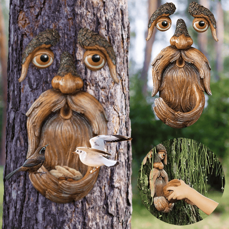 🔥Last Day Promotion 48% OFF-🌳-Unique Bird Feeders for Outdoors-Tree Face Bird Feeder