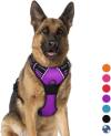 BARKBAY No Pull Dog Harness Front Clip Heavy Duty Reflective Easy Control Handle for Large Dog Walking(Black,L)