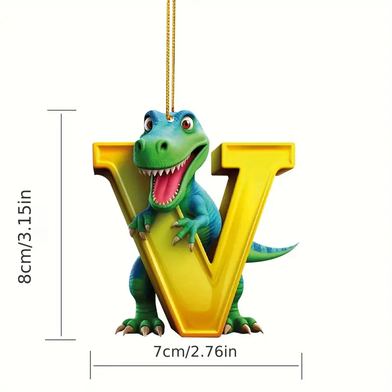 🔥Last Day Promotion - 70% OFF🎁🦖🦖Christmas Dinosaur Alphabet Ornaments🎁Customized By Your Choice Freely