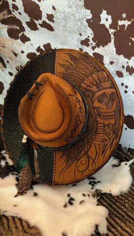 Retro Indian Skull Chief Hat 🧢