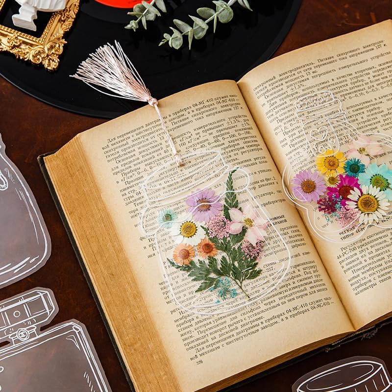 Transparent Dried Flower Bookmarks(40 PCS)