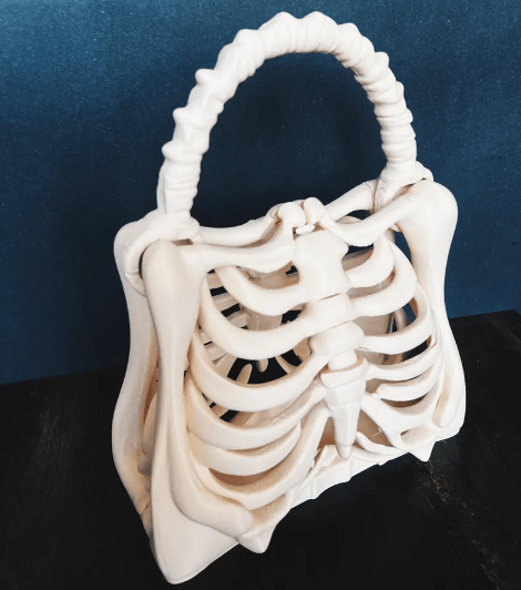 Skeleton Bone Bag - Gothic - Halloween bone purse spooky ribcage bag