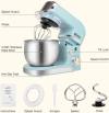 Kitchen in the box Stand Mixer,3.2Qt Small Electric Food Mixer,6 Speeds Portable Lightweight Kitchen Mixer for Daily Use with Egg Whisk,Dough Hook,Flat Beater (Blue)