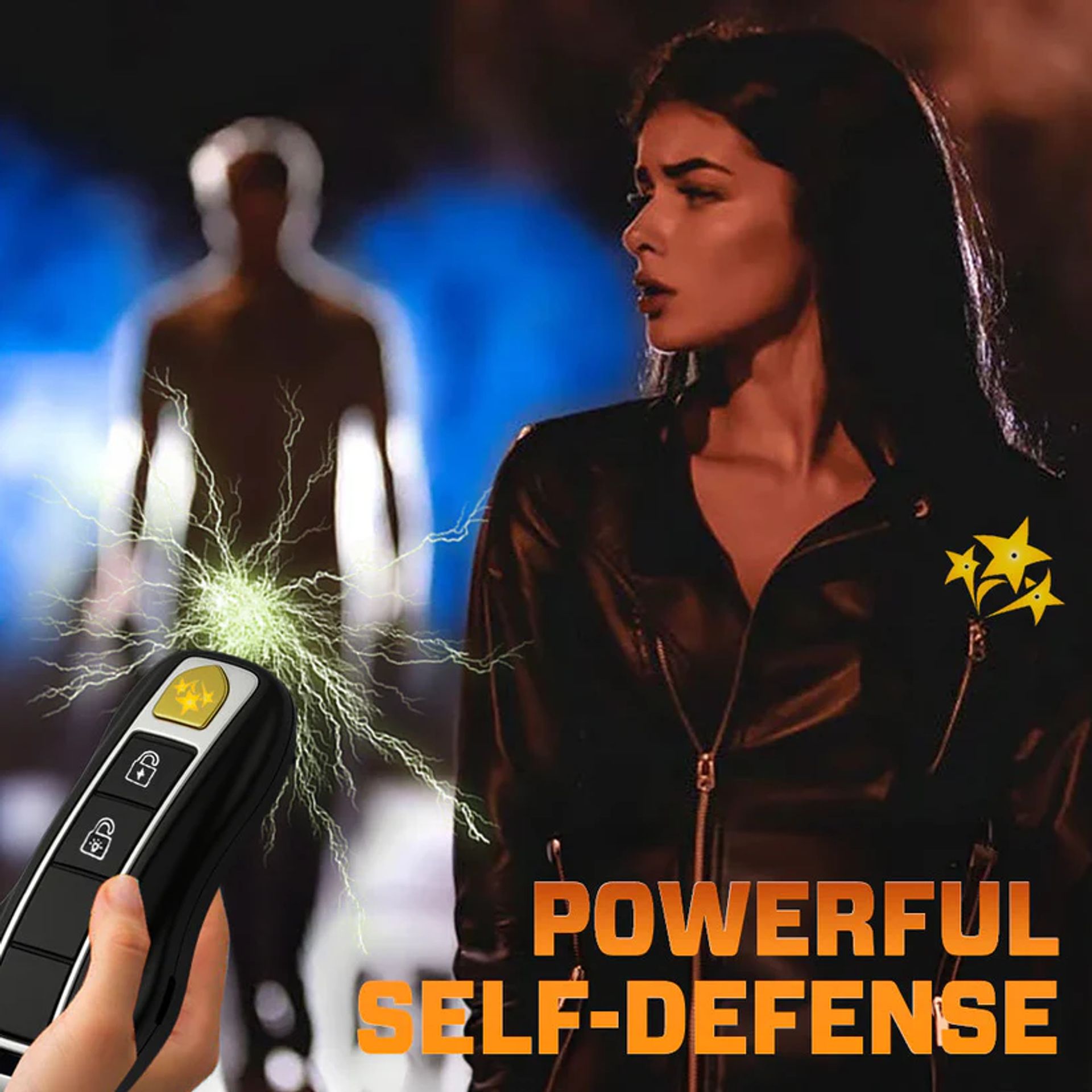 🎁TikTok Last Day Sale - 70% OFF🔥VOLTAX V57 Hi-Tech Stun Flashlight Car Key ⚡Smart Defense - Stay Safe