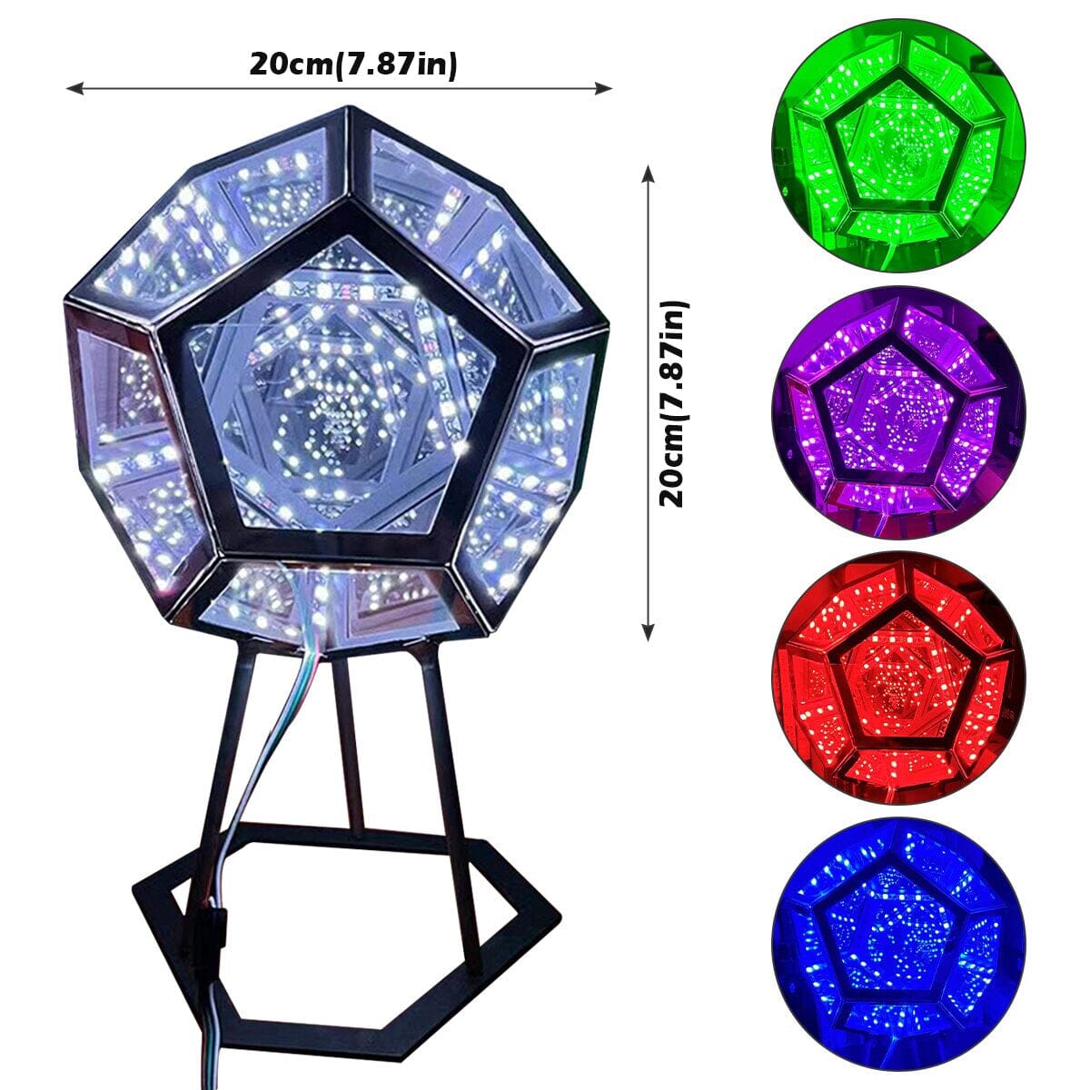 ✨Infinity  Dodecahedron Colorful Light