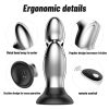 Couple Flirting Anal Plug Vibrator Wireless Remote Control Metal Anal Plug Backyard Sex Toys - GS-04