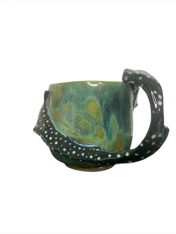 Whale Shark Ocean Mug – Handcrafted Ceramic Art Cup