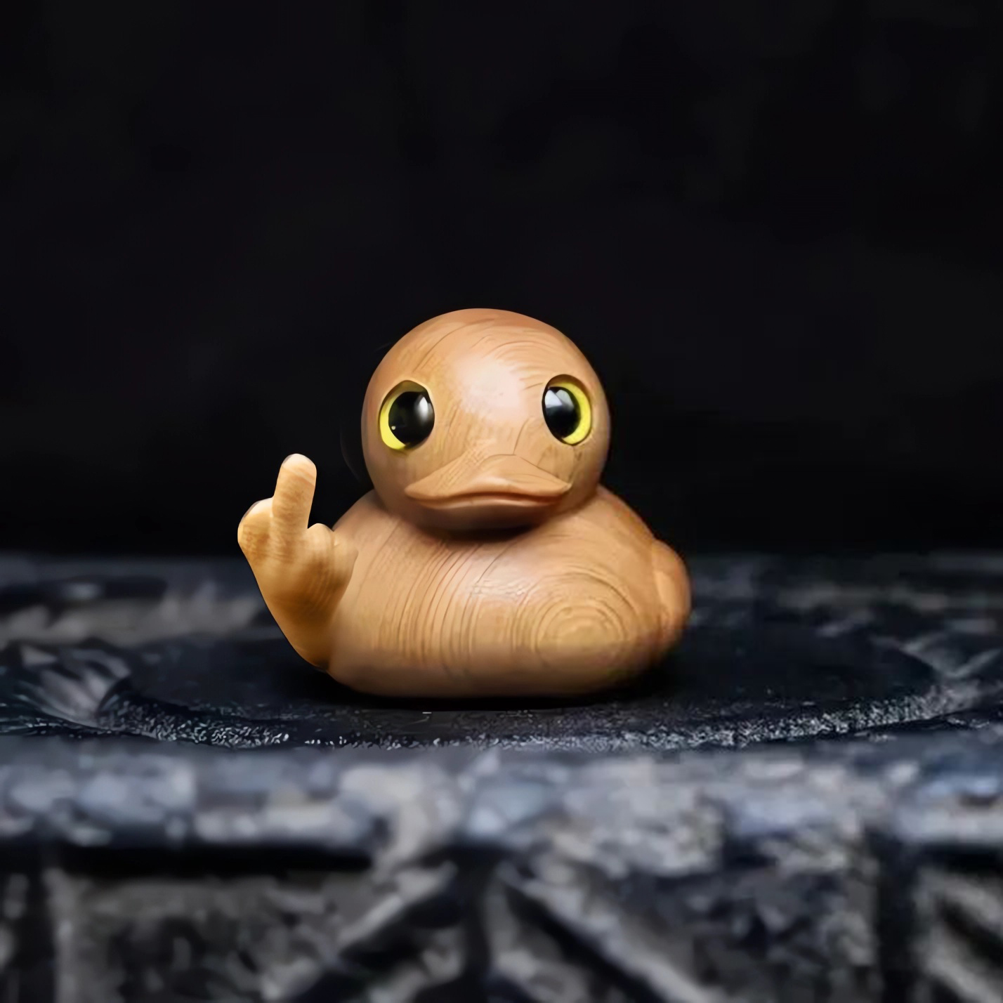 🤣🦆Funny Handmade Wooden Middle Finger Duck