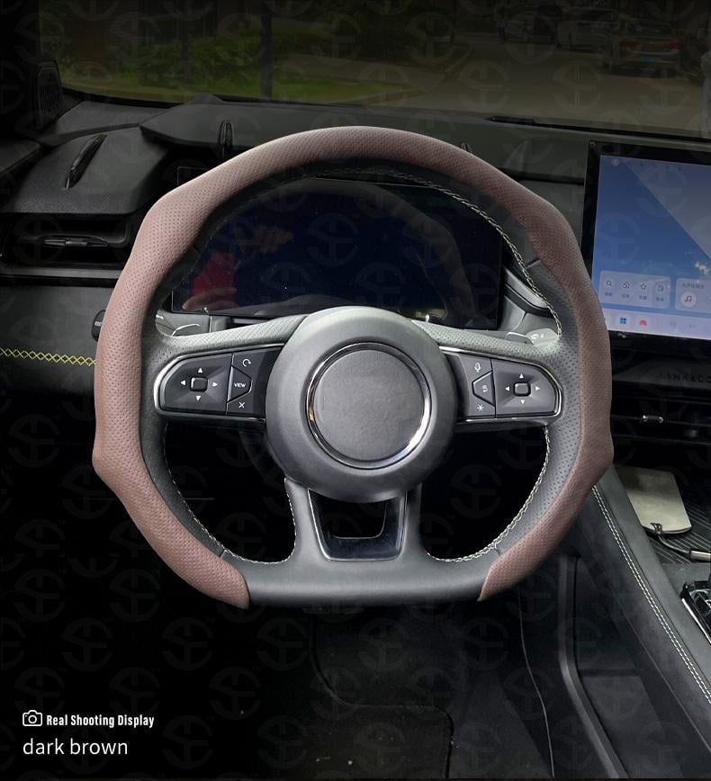 ⏰LAST DAY SALE 50% OFF💥Nappa Leather car Steering wheel Cover