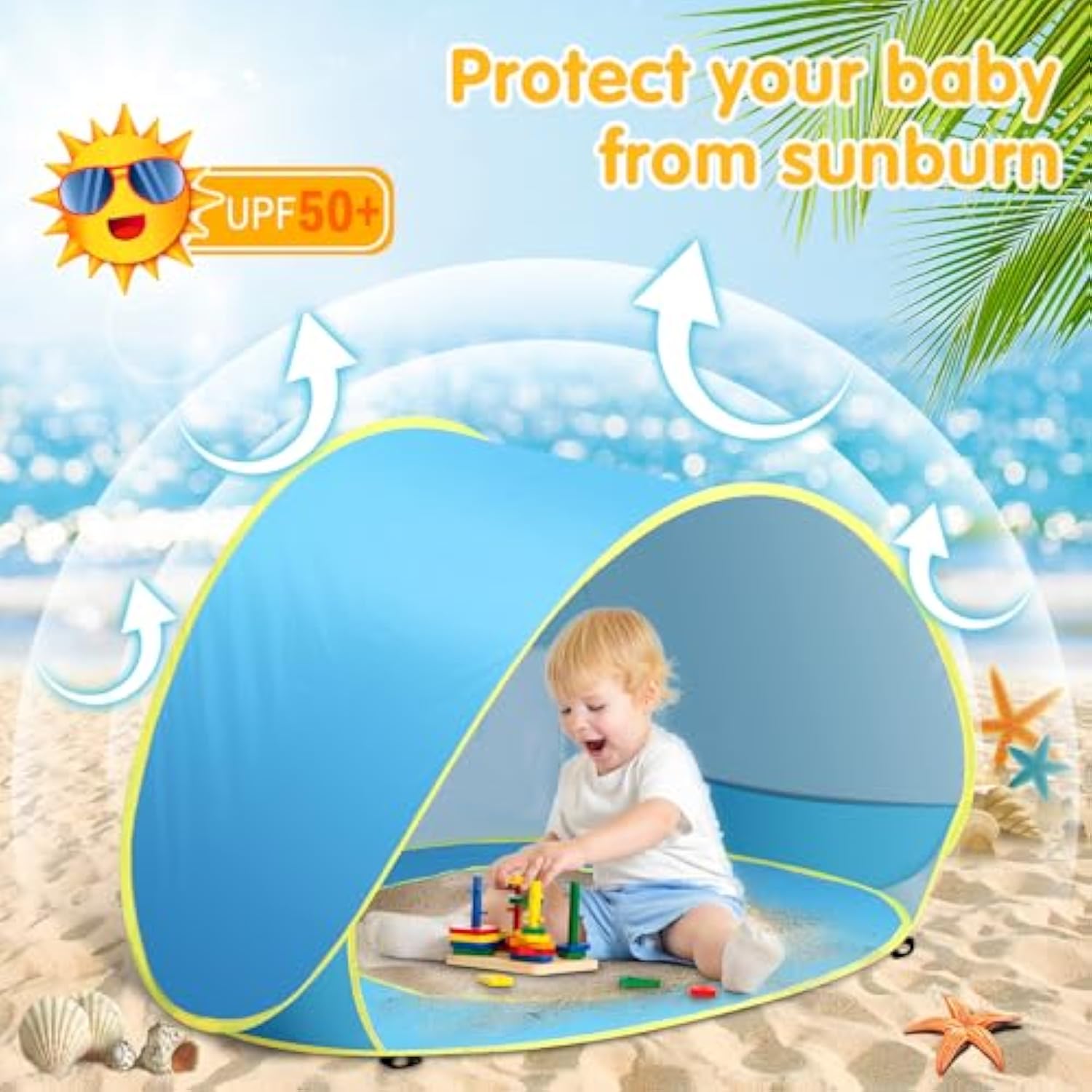 🌴Outdoor Children's Camping Sunshade Beach Tent
