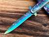 Gold Rose Engraved Fantasy Stiletto Knife(𝐊𝐞𝐯𝐢𝐧 𝐂𝐚𝐬𝐞𝐲 𝐇𝐚𝐧𝐝𝐦𝐚𝐝𝐞®)