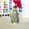 Polka Dot Cat Vase - Cat lover gift