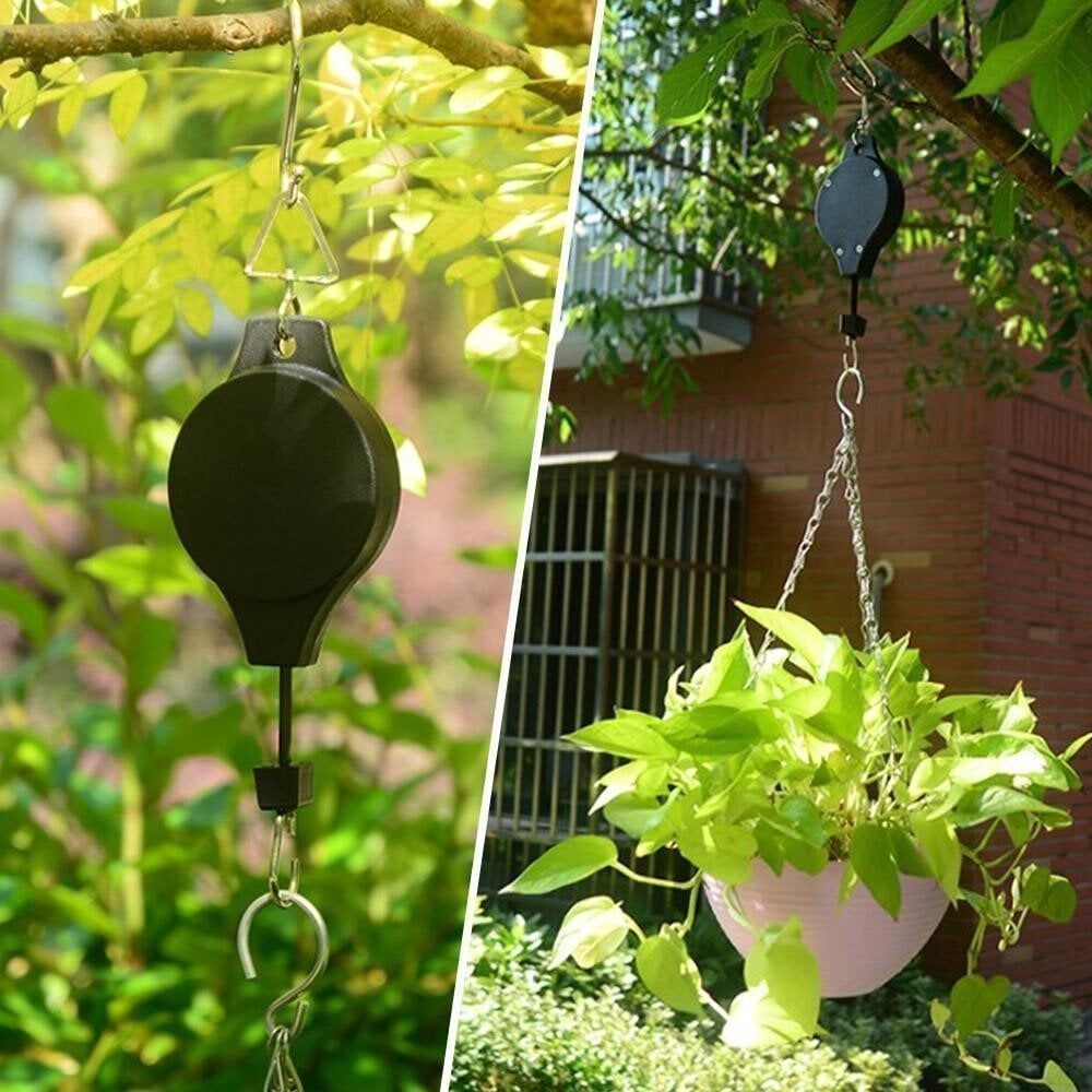 (Mother's Day Promotion - 50% OFF) 🎁🌳Plant Pulley Set For Garden Baskets Pots, Birds Feeder-BUY 4 GET 4 FREE