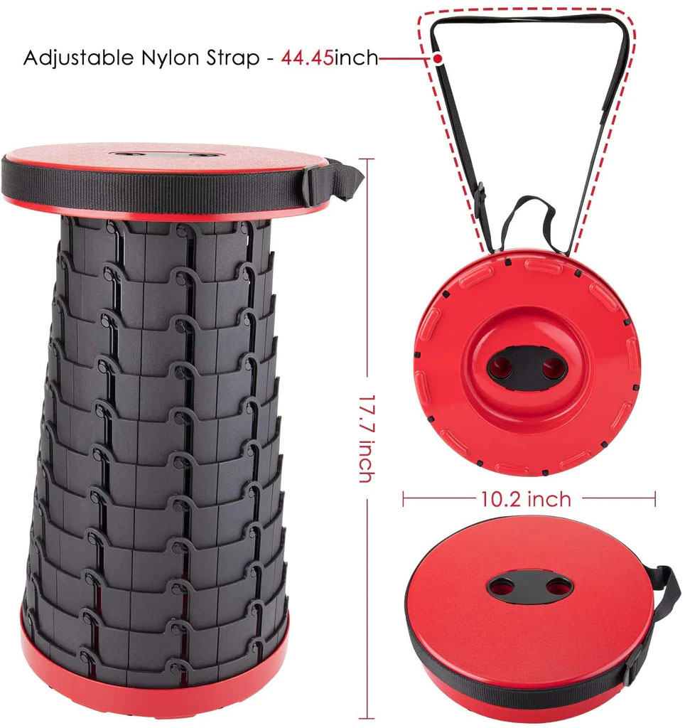 (🔥Last Day Promotion- SAVE 48% OFF)Retractable Folding Stool-Buy 2 Free Shipping