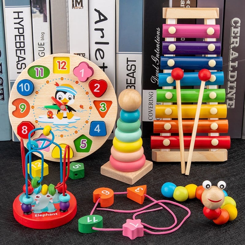 🎁Hot Sale 49% OFF⏳5 in 1 Wooden Educational Toys Set