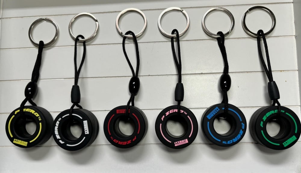 F1 Tyre Wheel Keychain